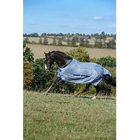 Produktbild von Bucas Buzz-Off Classic Cut Fliegendecke für Pferde Silber/Blau Größe 130