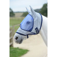 Produktbild von Bucas Buzz-Off Deluxe Fliegenmaske mit Ohren aus Mesh-Gewebe Blau XL