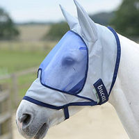 Produktbild von Bucas Buzz-Off Deluxe Fliegenmaske mit Ohrenschutz für Pferde Blau XS