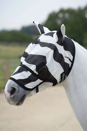 Bucas Buzz-Off Fliegenmaske Extended Nose Insektenschutz Zebra Größe M – Bild 1 von 1