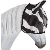 Produktbild von Bucas Buzz-Off Fliegenmaske für Pferde Zebra Muster Schwarz Weiß Größe XS
