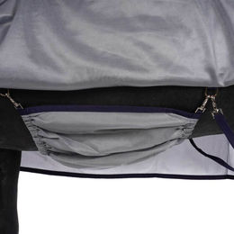 Bucas Buzz-Off Full Neck Fliegendecke für Pferde Silber Blau 145 – Bild 1 von 12
