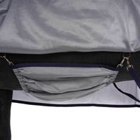 Produktbild von Bucas Buzz-Off Full Neck Fliegendecke für Pferde Silber Blau 145