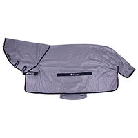 Produktbild von Bucas Buzz-Off Full Neck Fliegendecke für Pferde Silber Blau Grau Größe 135