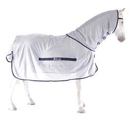 Bucas Buzz Off & Neck Fliegendecke für Pferde 125cm in Blau und Weiß – Bild 1 von 5