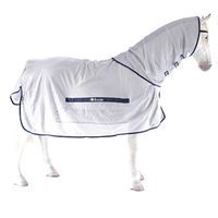 Produktbild von Bucas Buzz Off & Neck Fliegendecke für Pferde 125cm in Blau und Weiß