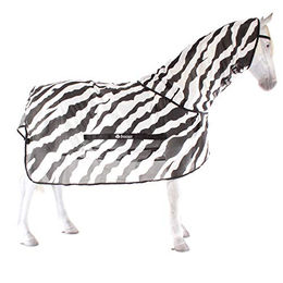 Bucas Buzz-Off Pferdeedecke mit Halsetui Zebra Muster Schwarz Weiß – Bild 1 von 8