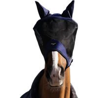 Produktbild von Bucas Buzz-Off Pro Fliegenmaske für Pferde aus Fleece in Blau oder Schwarz Größe XS