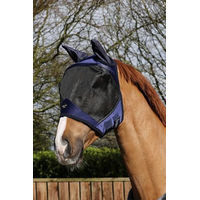 Produktbild von Bucas Buzz-Off Pro Fliegenmaske für Pferde in Blau/Schwarz Größe S