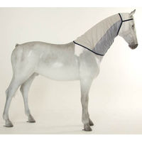Produktbild von Bucas Buzz-Off Rain Combi Neck Halsteil für Pferde Silber Blau XL