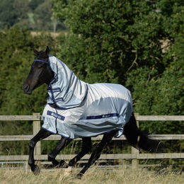 Bucas Buzz-Off Rain & Neck Pferdedecke aus Polyester in Blau Größe 155 – Bild 1 von 10