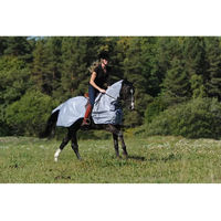 Produktbild von Bucas Buzz-Off Riding Fliegendecke für Pferde in Silber Größe S