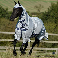 Produktbild von Bucas Buzz-Off X Full Neck Fliegendecke für Pferde Silber 155cm
