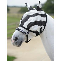Produktbild von Bucas Buzz-Off Zebra Fliegenmaske für Pferde in Schwarz Weiß Bunt