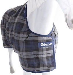 Bucas Celtic Stable Extra Pferdedecke aus Fleece in Grau Tartan Größe 120 - 300 g – Bild 1 von 2