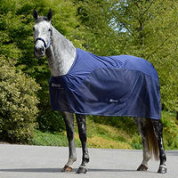 Produktbild von Bucas Competition Cooler Fliegen- und Abschwitzdecke für Pferde Blau Silber Größe 135