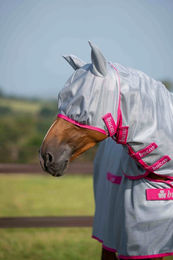Produktbild von Bucas Fliegenmaske Buzz-Off Blau Rosa XL