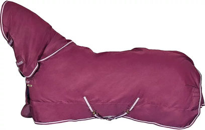Bucas Freedom 0g Leichte Außendecke für Pferde mit Halsschutz in Rot oder Beere 155 cm – Bild 1 von 1