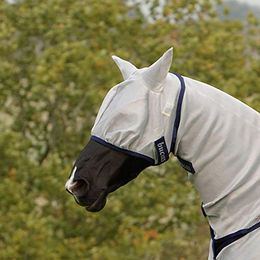 Bucas Freedom Fliegenmaske für Pferde Silber XL – Bild 1 von 2