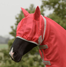 Bucas Freedom Fly Mask Fliegenmaske Insektenschutz Grenadine Rot Pink Größe L – Bild 1 von 1