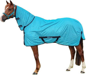 Bucas Freedom Fly Sheet Full Neck Insektenschutzdecke für Pferde Aqua 165 – Bild 1 von 1