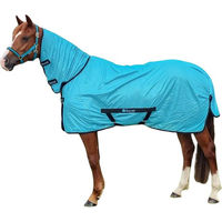 Produktbild von Bucas Freedom Fly Sheet Full Neck Insektenschutzdecke für Pferde in Aqua Blau