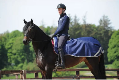 Bucas Freedom Riding Rug Ausreitdecke für Pferde Navy Blau Rip-Stop Größe 125 - 50 g – Bild 1 von 3