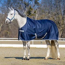 Bucas Freedom Stable Pferdedecke aus Polyester in Blau Größe M - 150 g – Bild 1 von 3