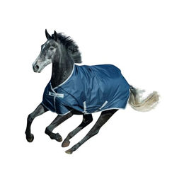Produktbild von Bucas Freedom Turnout 125 Pferdedecke Navy/Silber mit 150g Füllung - 150 g
