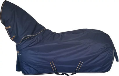 Bucas Freedom Turnout Full Neck Pferdedecke mit Halsabdeckung Blau 100g – Bild 1 von 2