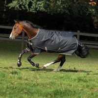 Produktbild von Bucas Freedom Turnout Light Regendecke für Pferde Rip-Stop-Material Schwarz/Taupe 135