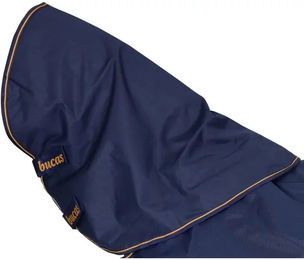 Bucas Irish Turnout Combi Neck Pferdehalsdecke wasserdicht Navy Gold Größe L – Bild 1 von 7