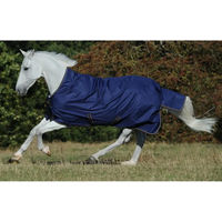Produktbild von Bucas Irish Turnout Light Classic Weidedecke für Pferde 140cm navy/gold