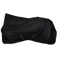 Produktbild von Bucas Irish Turnout Light High Neck Weidedecke für Pferde 50g Schwarz/Gold 130 cm - 1 Stk.