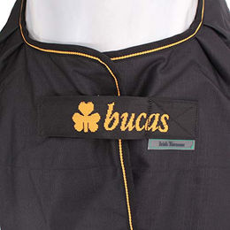 Bucas Irish Turnout Light Pferdedecke mit Halsstück schwarz-gold 145 cm 50g – Bild 1 von 4