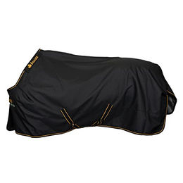 Bucas Irish Turnout Light Weidedecke für Ponys in Schwarz/Gold mit 50g Füllung – Bild 1 von 6