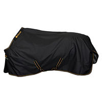 Produktbild von Bucas Irish Turnout Light Weidedecke für Ponys in Schwarz/Gold mit 50g Füllung