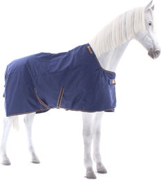 Bucas Irish Turnout Medium Pferde Outdoor-Decke wasserdicht in Blau/Gold Größe M – Bild 1 von 2