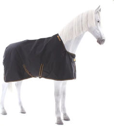 Bucas Irish Turnout Outdoor-Decke für Pferde mit Halsabdeckung Schwarz 75 Zoll – Bild 1 von 1