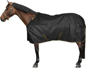 Bucas Irish Turnout Outdoor-Pferdedecke mit Halsabdeckung Schwarz 72 Zoll – Bild 1 von 1