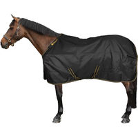 Produktbild von Bucas Irish Turnout Outdoor-Pferdedecke mit Halsabdeckung Schwarz 72 Zoll