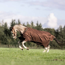 Produktbild von Bucas Irish Turnout Pferdedecke mit Neck Set in Braun Größe M aus Polyester