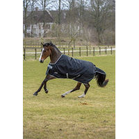Produktbild von Bucas Jubiläumsdecke Stay-Dry Outdoor-Decke für Pferde Schwarz 145 cm - 150 g