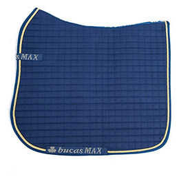 Bucas Max Dressage Saddle Pad Schabracke für Pferde Navy Gold One Size – Bild 1 von 5
