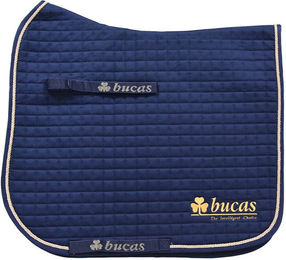 Bucas Max Saddle Pad Dressage Blau Gold – Bild 1 von 2