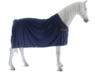 Bucas Panel Prize Cooler Pferdedecke aus Polyester in Navy/Gold – Bild 1 von 6