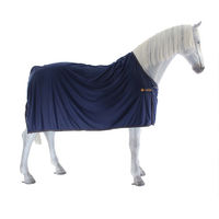 Produktbild von Bucas Panel Prize Cooler Pferdedecke aus Polyester in Navy/Gold