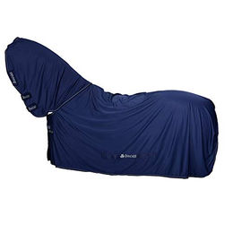 Bucas Power Cooler & Neck Pferdedecke mit Nackenrolle in Navy/Silber aus Polyester – Bild 1 von 3