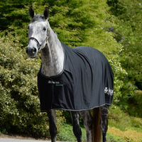 Produktbild von Bucas Prize Cooler Pferdedecke aus Polyester in Schwarz-Silber mit Bucas Logo