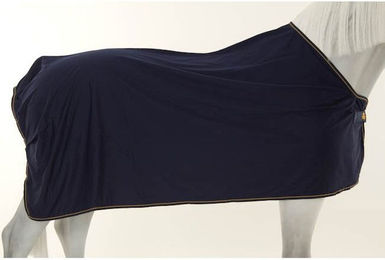 Bucas Prize Cooler Pferdedecke für Pferde Navy/Gold Größe 140 aus Polyester – Bild 1 von 5